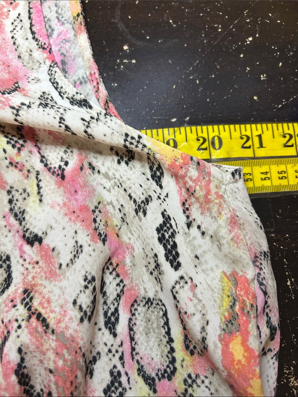 Reitmans Womens Sleeveless Snake Print Blouse Pink Coral XXL Plus Size - Picture 10 of 11